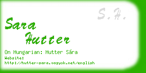 sara hutter business card