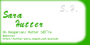 sara hutter business card